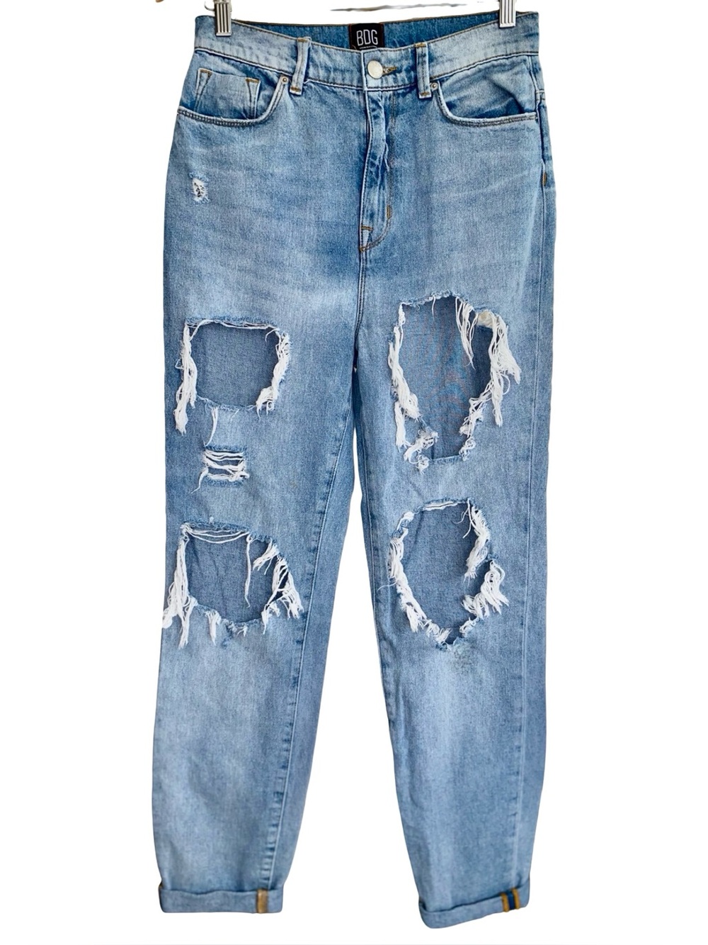 Urban Outfitters BDG High Rise Destroyed Mom Jeans Size 27